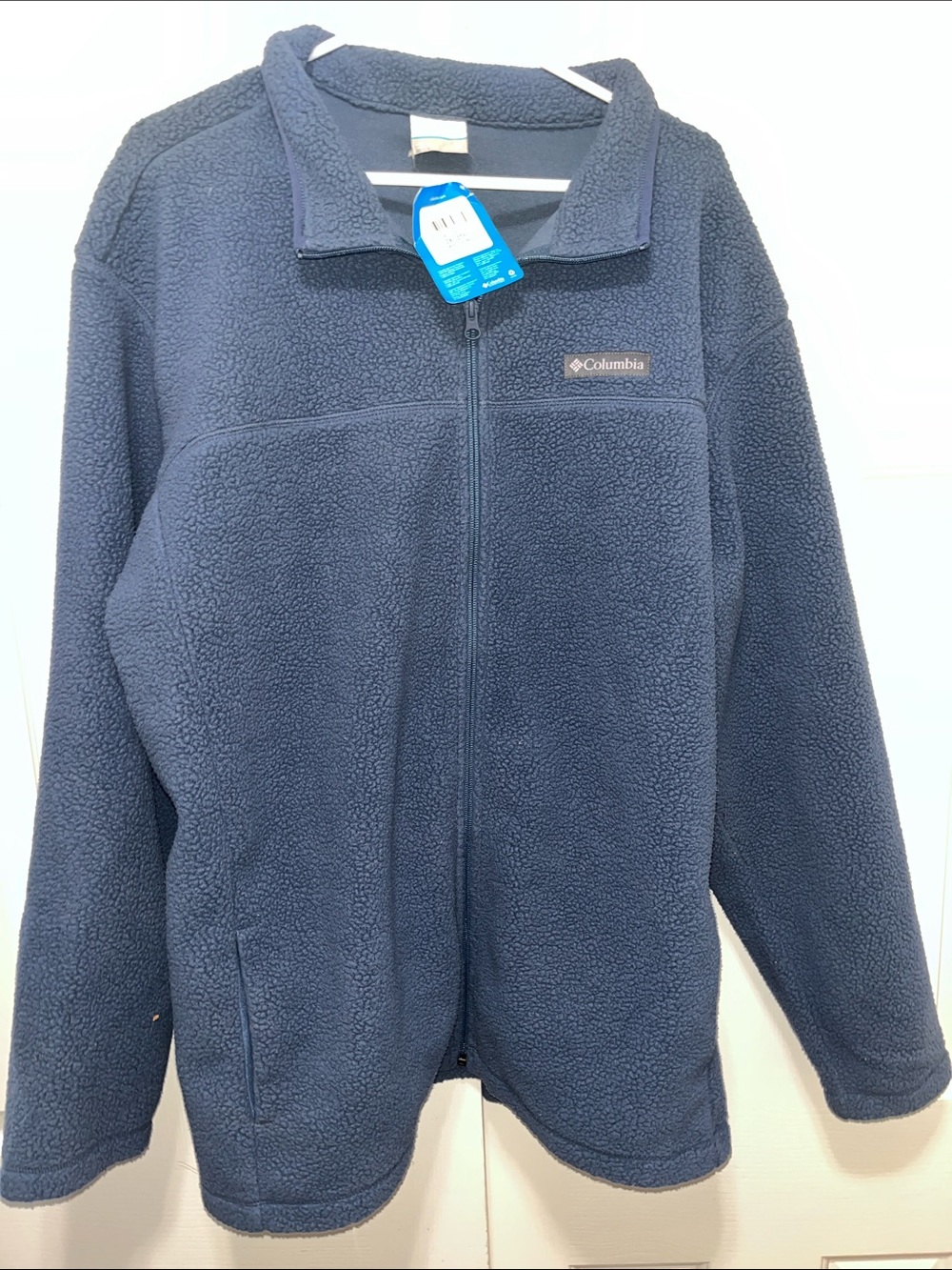 Columbia Navy Blue Kids Full‑Zip Sherpa Jacket